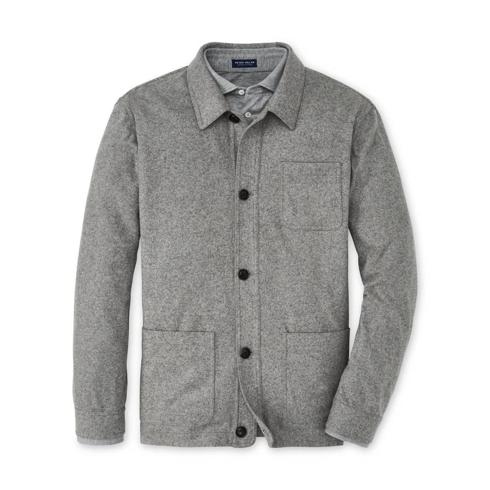 NEW PETER MILLAR cashmere chore coat in gale grey - Picture 3 of 4